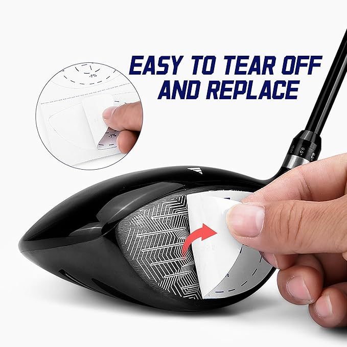 PGM Golf Impact Tape Set 60 Pcs, Self-Teaching Sweet Spot and Shot Consistency Analysis, Club Impact Stickers for Woods and Irons Each 30 Pcs, Useful Training Aid Improve Swing Accuracy