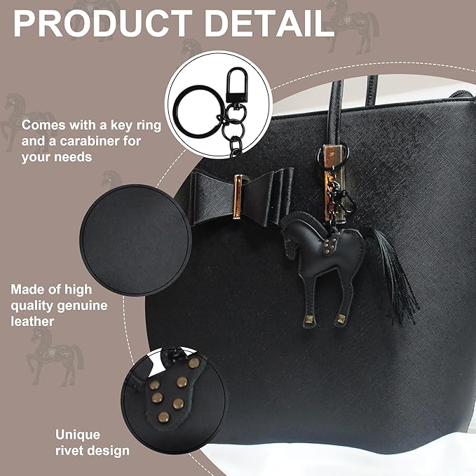 Horse Keychain, Hanging Charm Accessory for Purse, Bag and Backpacks Pony Key Chain for Women