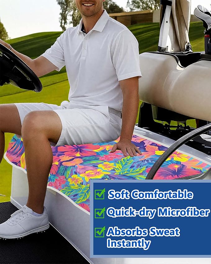 Comfortable Golf Cart Seat Covers, Soft Golf Cart Towel, Golf Cart Accessories, Club Car and Other 2-Seat Golf Carts