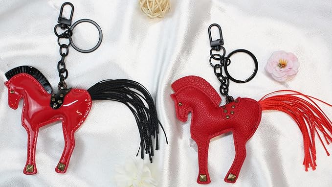 Horse Keychain, Hanging Charm Accessory for Purse, Bag and Backpacks Pony Key Chain for Women