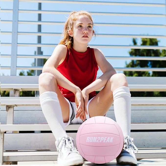 Soft Touch Volleyball Ball Gifts for Teen Girls Kids Youth Team Beginners Durable Volleyballs for Outdoor Indoor Beach Pool Water Play Official Size 5 Training Practice Volley Ball