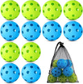 Coopay 12/50/100 Pack Baseball Practice Balls Plastic Training Balls Lightweight Hollow Softballs with a Drawstring Bag for Hitting, Baseball Training Indoor Outdoor Use