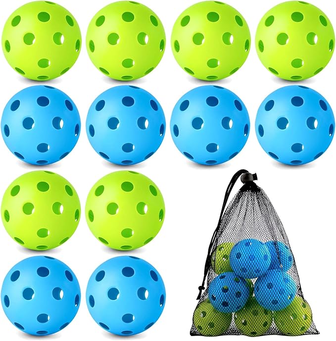 Coopay 12/50/100 Pack Baseball Practice Balls Plastic Training Balls Lightweight Hollow Softballs with a Drawstring Bag for Hitting, Baseball Training Indoor Outdoor Use