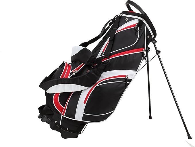 Precise S7 Men’s 18-Piece Golf Set – Titanium Driver, Woods, Hybrid, 5-SW Irons, Putter, Stand Bag, 4 Headcovers and Cover – RH