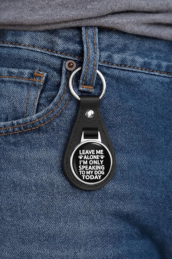 Autism Awareness American Flag Golf Leather Keychain Stainless Steel Ring for Keys, Bags, or Backpacks