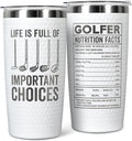 Golf Gifts for Men, Grandpa, Uncle, Golfer, Boss, Dad, Husband, Him, Boyfriend - Grandpa Uncle Gifts - Birthday, Christmas Gift for Golfers Men - 20 Oz Life Full Of Important Choices Tumbler