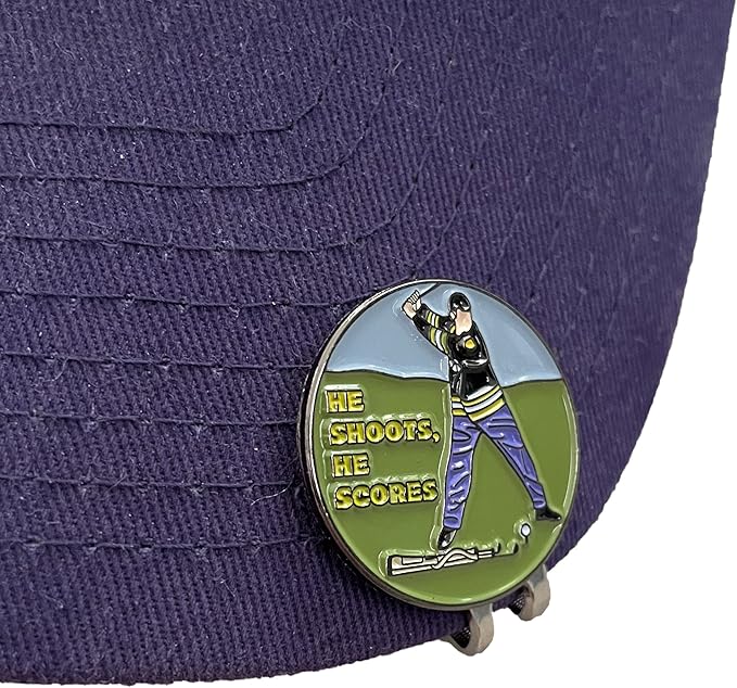 Balanced Co. Funny Golf Hat Clip with Enamel Magnetic Ball Marker