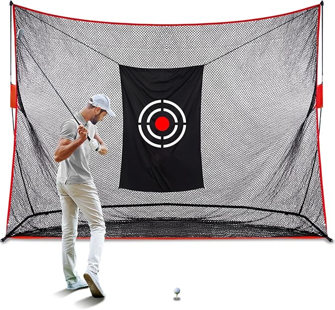 Golf Target Hitting Cloth - Black Portable Foldable Easy Setup for Indoor Outdoor Backyard Practice Training Aid Beginners Men Father Gift