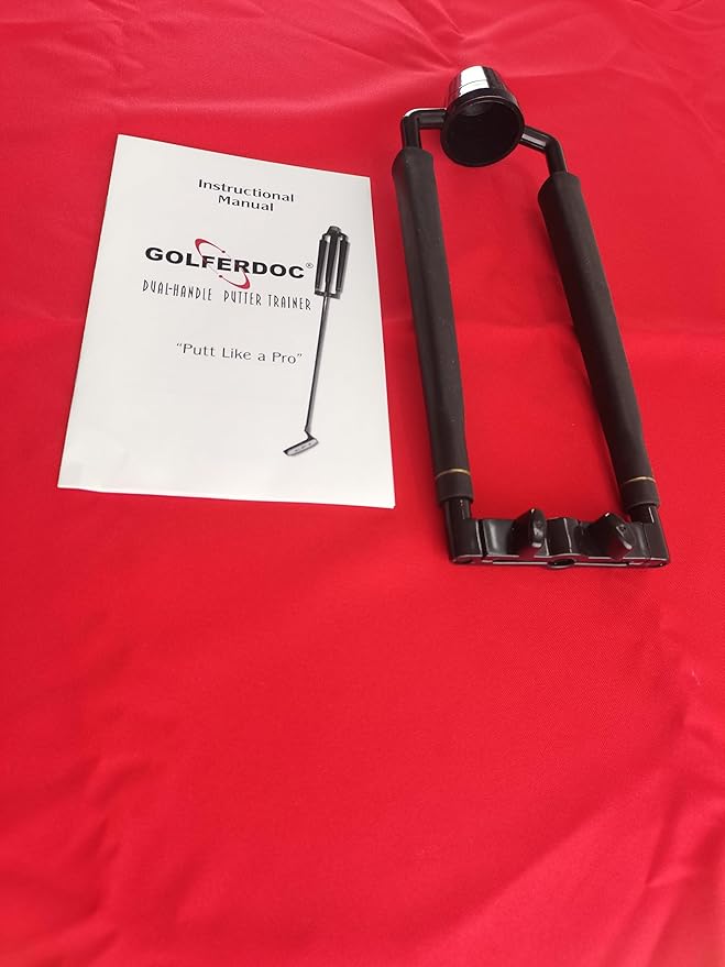 New GolferDoc Dual-Handle Golf Putter Trainer-Training Aid-Swing Path Trainer