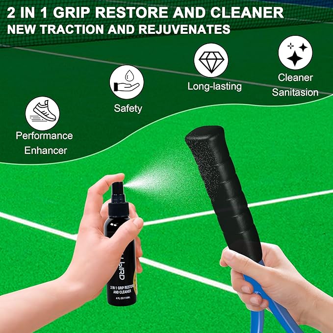 2 in 1 Grip Restore and Cleaner for Golf, Tennis, Pickleball, Football, Baseball, Basketball, Soccer, Volleyball - Removes Dirt and Oil,Improving Sports Shoe Grip Performance Enhancer