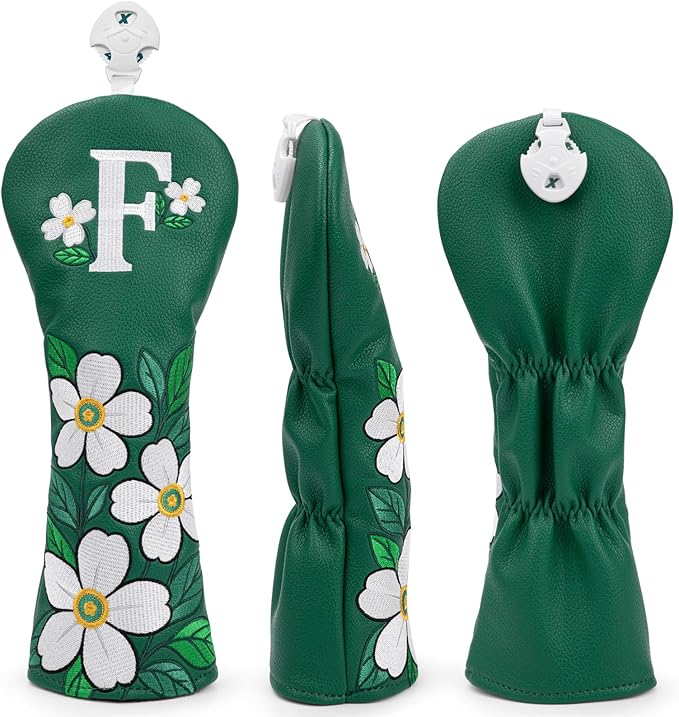 Golf Club Covers Driver Headcovers Fairway 3 Wood Headcover Hybrid Cover Faux Leather Rescue Headcovers Golf Head Covers for Most Brand