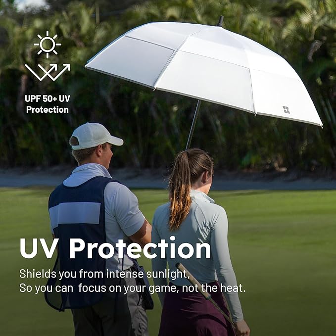Weatherman Umbrella - Golf Umbrella - Windproof Sports Umbrella Resists Up to 55 MPH Winds - Available in 2 Sizes and 5 Colors