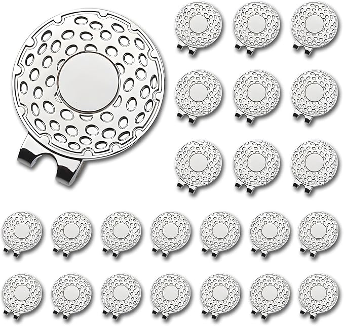 24 PCS Magnetic Golf Hat Clips Ball Marker Holder for Golf Gloves Hats Bags Caps Visor Belt