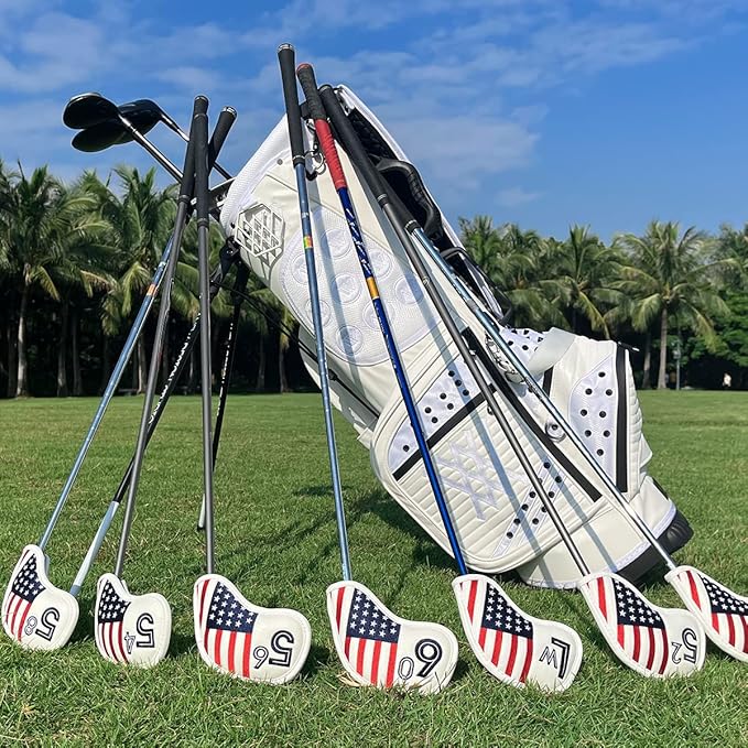 Golf Iron Head Covers Set Iron Headcover Wedge Cover Golf Iron Club Cover USA American Flag for PXG0311