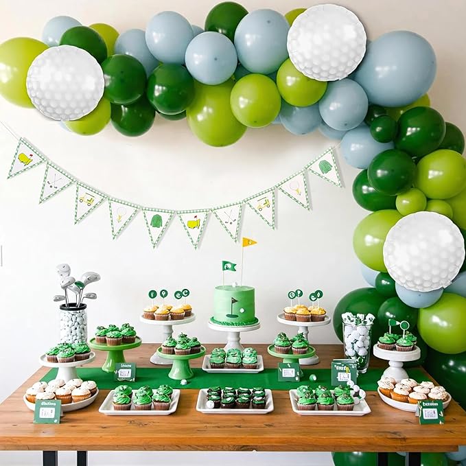 Golf Themed Birthday Banner - Golf First/1st Birthday Party Decorations,Hole In One Party Banner,Hole In One First Year Banner