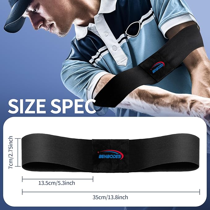 Golf Swing Training Aid - Muscle Memory & Connection Swing Corrector for Golfers, Arm & Elbow Posture Trainer for Right/Left Handed Beginners, Golf Trainer Arm Band for Indoor/Outdoor Club Practice