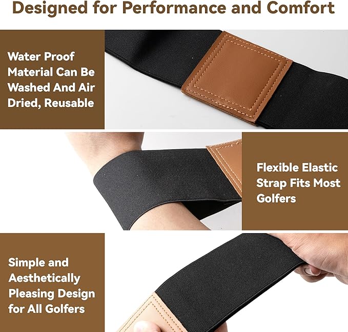 Golf Swing Trainer Aid,Swing Correcting Arm Band,Swing Golf Aid Trainer,Golf Trainer for Right & Left-Handed Players