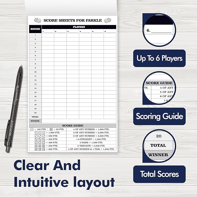 Vantasii 90 Sheets Score Pad