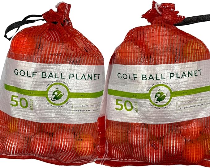 Golf Ball Planet 100 Shag/Practice/Hit Away/Range Used Golf Ball Mix in Mesh Bag