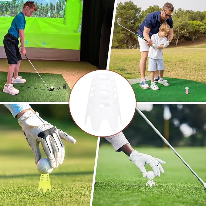 Golf Simulator Tees - Plastic Golf Tees Use for Home & Outdoor & Indoor Driving Range & Winter Turf