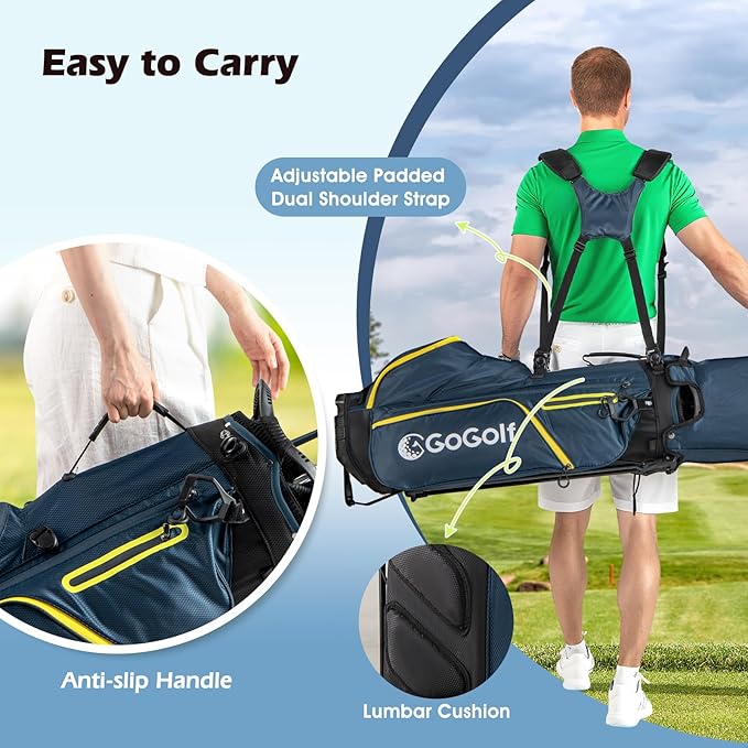 Goplus Complete Golf Club Set for Men, 12 Pieces Right Hand Golf Clubs with #1 Driver, #3 Fairway, #5 Hybrid, #5, #6, #7, #8, #9, #P & #S Irons, Putter, 3 Head Covers, Golf Stand Bag, Rain Hood