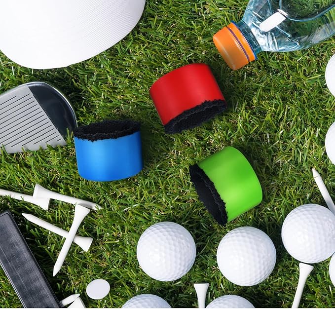 Zhehao 3 Pack Magnetic Golf Ball Washer 3D Printed Golf Ball Cleaner Portable Sport Cleaning Tools Magnetic Back Easy Mount on Club, Trolley and Cart for Course, 2.1"