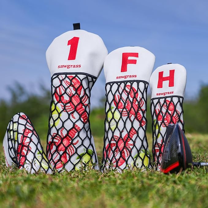 Craftsman Lobster Golf Club Head Covers Funny Golf Headcovers for Driver Fairway Utility/Hybrid Woods Headcovers Putter Headcover for Blade