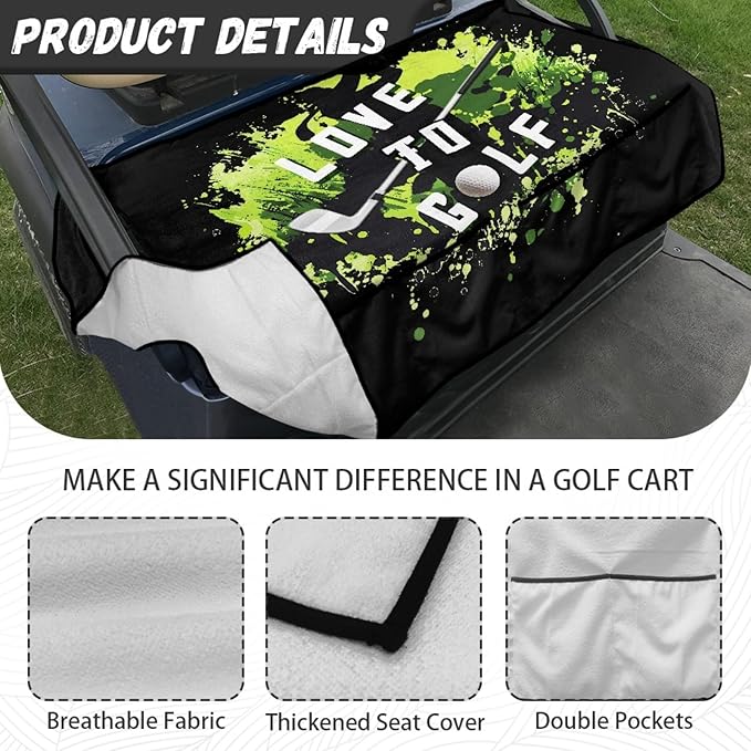 Golf Cart Seat Covers Universal Golf Cart Seat Cover Blanket Cushion Cover Sports Golf Cart Accessories