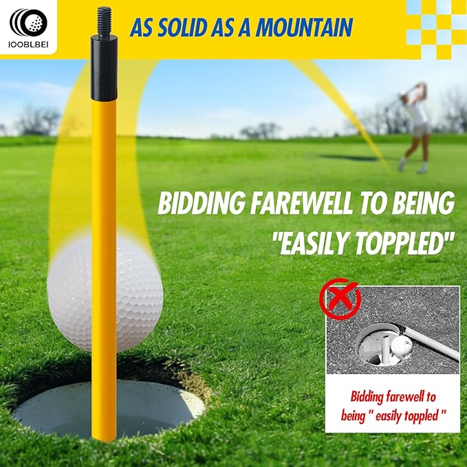 Golf Flagstick, 3ft Golf Flag Putting Green Flags & Golf Pin Flag Hole Cup Set, Portable 2 Section Design for Home Yard Backyard Driving Range, Numbered Golf Flags for Golfer Build Own Course