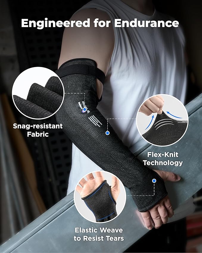 Ultra-Comfort Cut Resistant Sleeves for Thin Skin and Bruising, Cooling Protective Arm Sleeves for Gardening, Farming, Yard