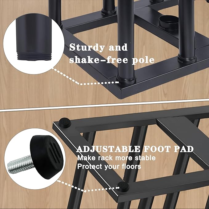 Boot Rack Organizer Tall Boots Boot Storage Free Standing Shoe Racks Black Metal for Dorm Room, Closet, Entryway, Bedroom for 4 Pairs With Multifunctional Portable Dryer 600W(54.2*50.2*30)