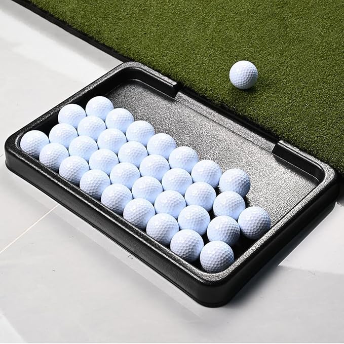 Golf Ball Tray - 50 Ball Capacity Storage Organizer, Golf Container, Women Men Sports Fan Indoor Outdoor Backyard Driving Range Course Practice Accessory, Durable Caddy