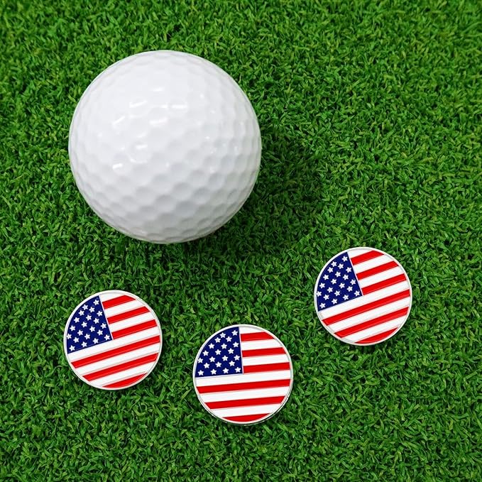 FINGER TEN Golf Ball Marker with Hat Clip Markers Assorted Patterns Value Gift Set Mark Golf Divot Tool Accessories for Men Women Kids