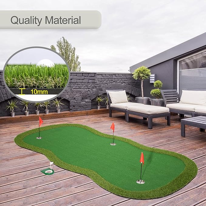 Golf Putting Green, Practice Putting Green Mat, Large Professional Golfing Training Mat for Indoor Outdoor…