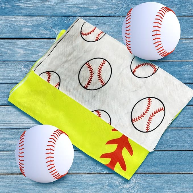 OPSO Softball Baseball Cooling Towel Set, 40 x 12 inches, 12 Pack, Microfiber Sports Towels for Baseball, Soccer, Golf LCE Towel Microfiber Sports Towels for Player