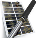 PIN HIGH: 40 Personalized Golf Club ID Labels | Weatherproof, Fade Resistant, Laminated Thermal Transfer Labels, Made in The USA, (Free Customization & Shipping), Black