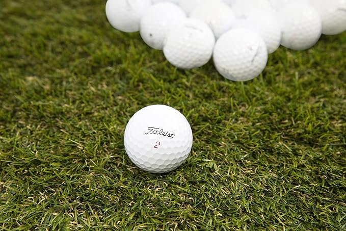 Clean Green Golf Ball Mix - 50 Titleist Pro V1 and V1x Recycled and Used Balls - Includes Mesh Carrying Bag - Good Condition
