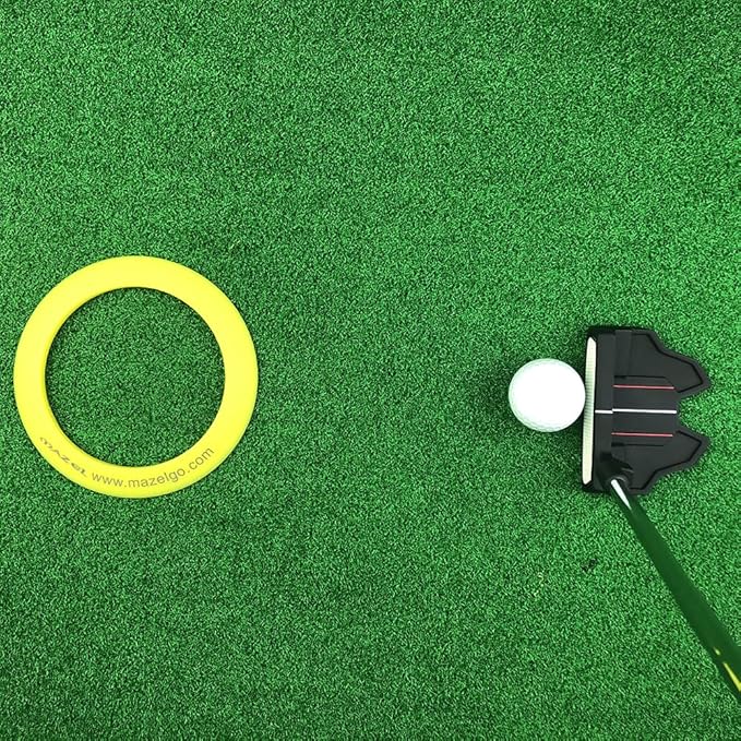 MAZEL Golf Putting Cup/Ring for Training Aid Indoor & Outdoor - All-Direction Practice Hole Putting Accuracy Trainer