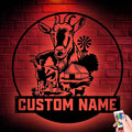 Custom Goat Metal Sign, LED Lights Home Decor, Unique Metal Wall Art for Hanging, Personalized Gift for Goat Lovers, Rustic Farmhouse Style, Perfect for Indoor or Outdoor Display