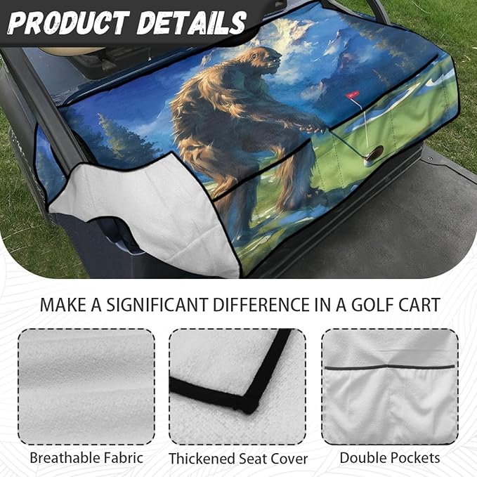Golf Cart Seat Covers Universal Golf Cart Seat Cover Blanket Cushion Cover Sports Golf Cart Accessories
