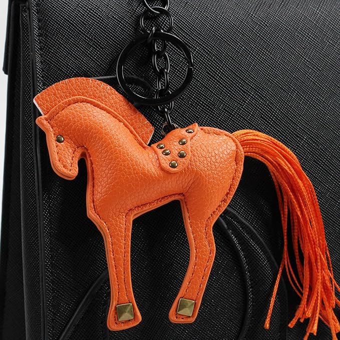 Horse Keychain, Hanging Charm Accessory for Purse, Bag and Backpacks Pony Key Chain for Women