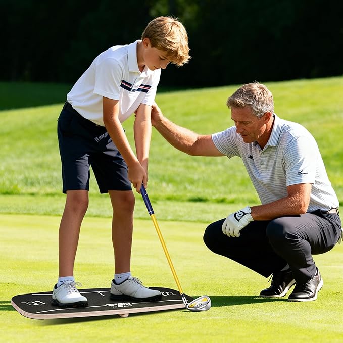 PGM Golf Pressure Plate Golf Balance Board - Gravity Transfer Board Training Aid to Shift Weight - Increase Swing Speed Training Aid Accessory Golf Balance Board for Beginners Training