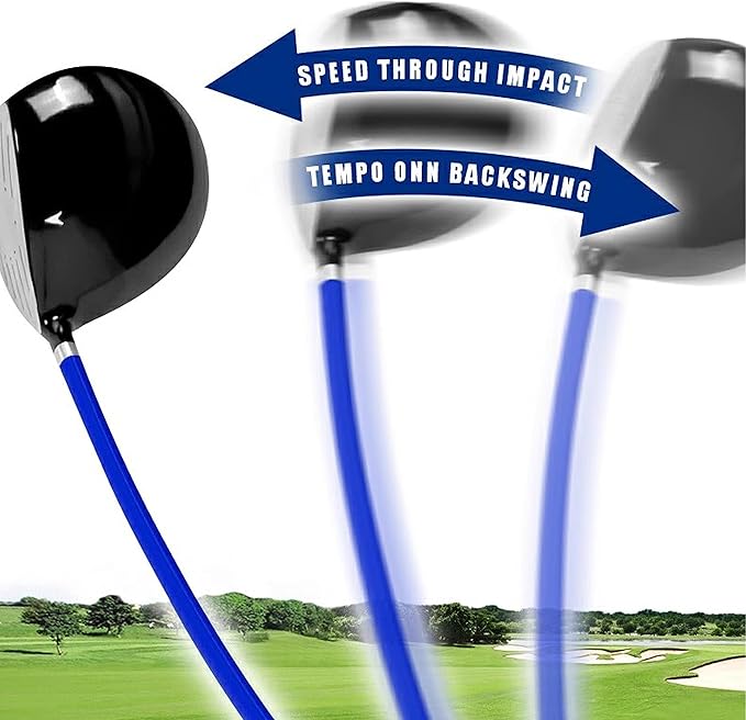 PGM Golf Swing Training Aid for Right-Handed Men and Women - Driver and Iron Weighted Swing Trainer Golf Club Click Stick for Strength Grip Tempo & Flexibility Training