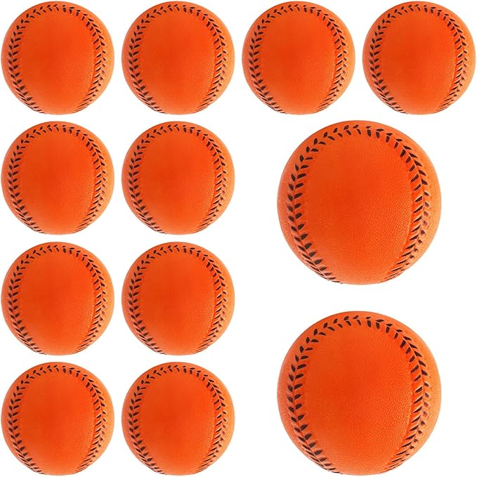 Soft Baseballs, Foam Training Baseball 12 Pack for Kids Regulation Size Foam Baseballs for Soft & Safe Throwing, Catching and Batting Practice