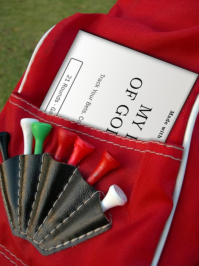 Golf Scorecards & Stat Tracking Booklet (21 Rounds) - Weatherproof Golf Journal - Golf Log (4" x 5.5" When Closed) - Golf Notebook fits in Holder or Pocket