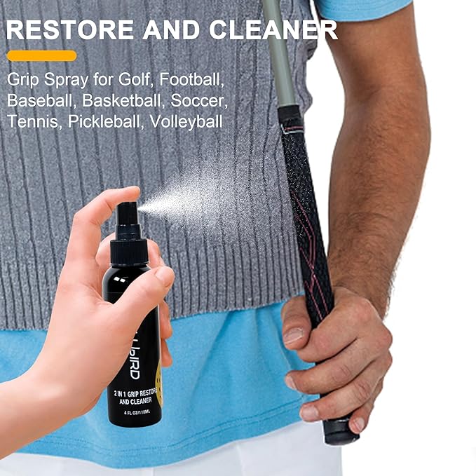 2 in 1 Grip Restore and Cleaner for Golf, Tennis, Pickleball, Football, Baseball, Basketball, Soccer, Volleyball - Removes Dirt and Oil,Improving Sports Shoe Grip Performance Enhancer