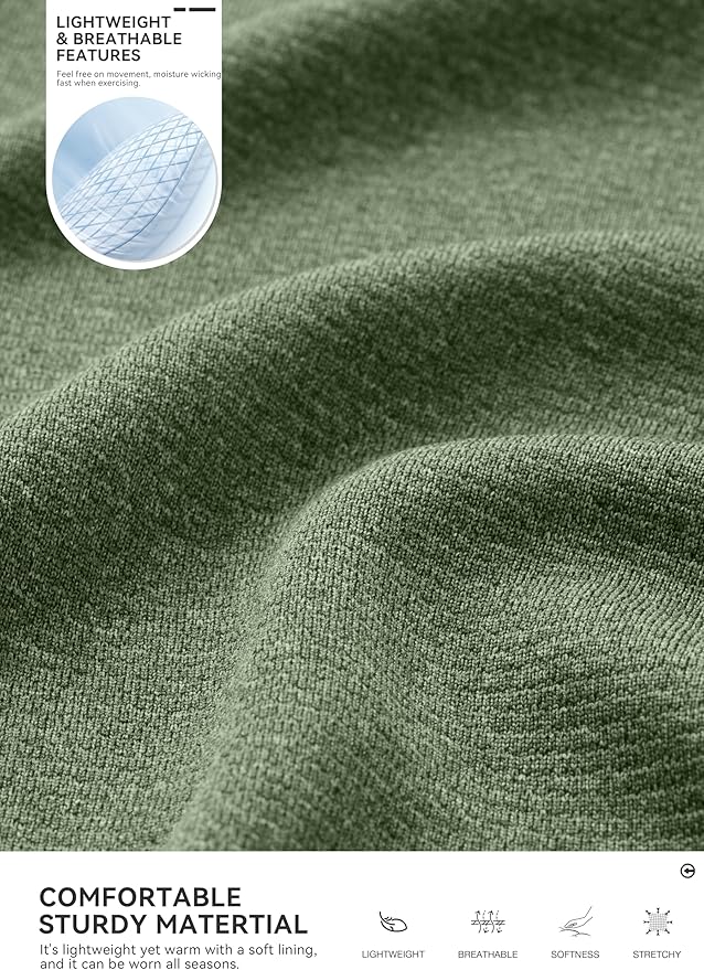 Obla Golf Quarter Zip Pullover for Men Mock Neck Sweatshirt Lightweight Sun Protection Men's Long Sleeve Golf Shirt
