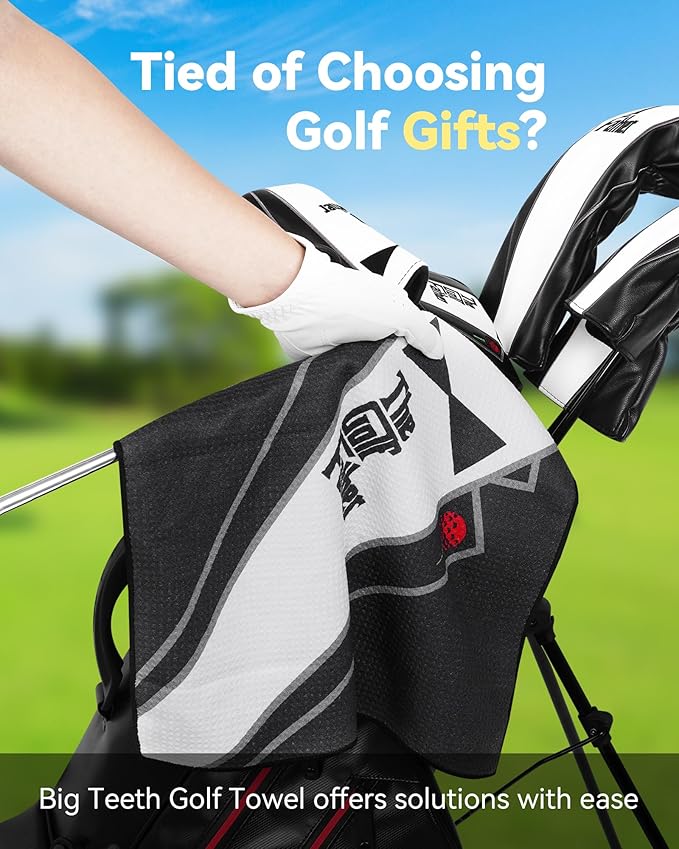 The Golf Father Golf Club Covers, Driver Fairway Hybrid Headcover, Funny Putter Cover Magnetic, Black & White Color Iron Covers,Golf Gifts for Men
