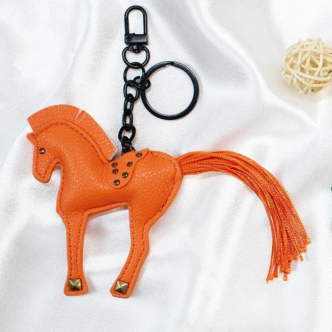 Horse Keychain, Hanging Charm Accessory for Purse, Bag and Backpacks Pony Key Chain for Women