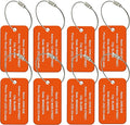 High Visibility Multi Pack Customized Tavel ID Tag - Luggage Tag - Golf Bag ID - Personalized ID Travel Tag - Imprinted Luggage Tag - Luggage, Bikes, Sport Equipment and More. (8)